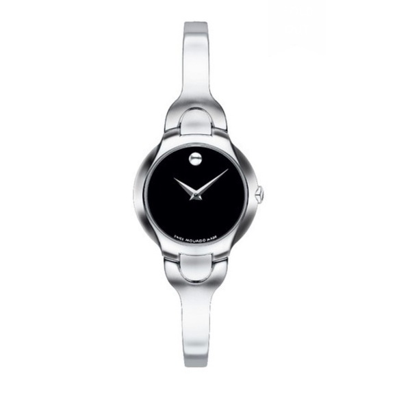 HP🎉MOVADO Stainless Steel Black Face Bangle Watch ⚡️Flash Sale⚡️ - Picture 16 of 16